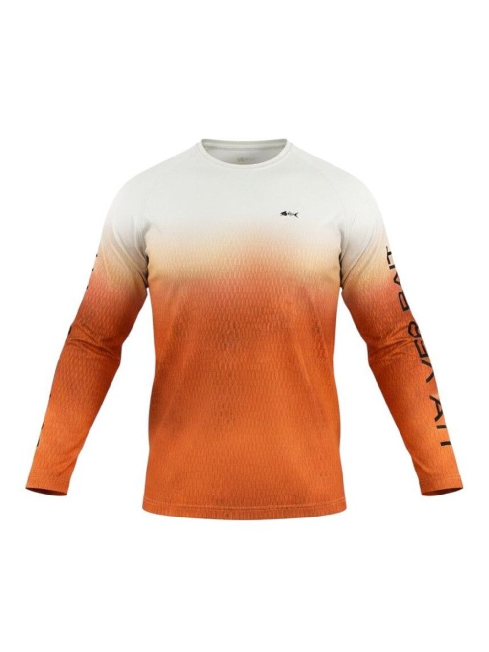 Silver Bait Mens Long Sleeve Gradient Fishing Shirt Orange/White XX